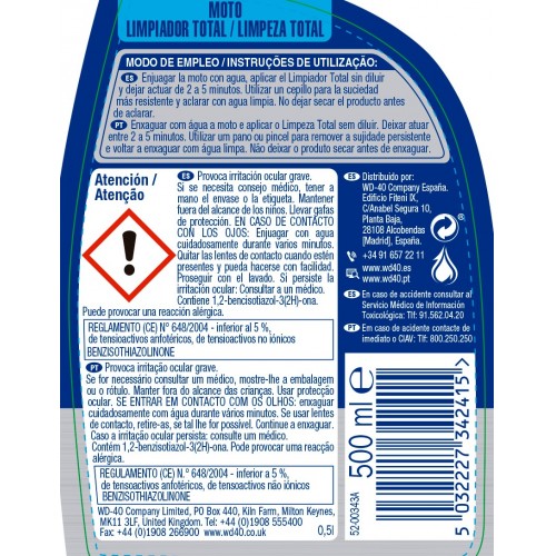 WD-40 Specialist Moto Limpiador Total 500ml